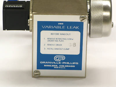 Granville phillips 203 variable vacuum leak valve uhv