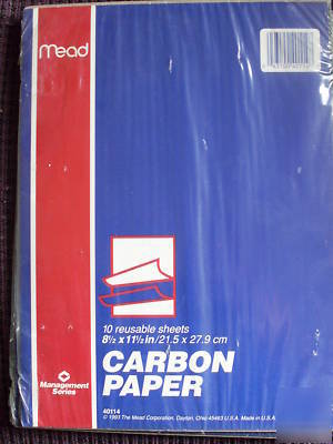 Mead vintage carbon paper 10 pack 8 1/2 x 11 nip sealed