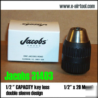 New keyless jacobs 31403 drill chuck 1/2 pro for dewalt