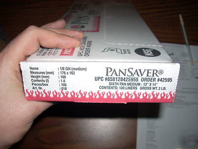 Pansaver sixth-pan 1/6 size deep pan liner 100 per case