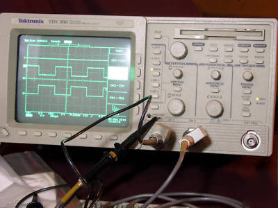 Tektronix TDS360 oscilloscope w/accessories