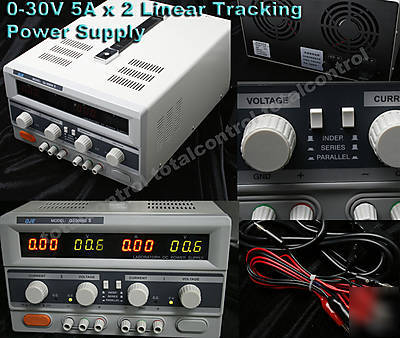 0-30V 5A dual ch sync linear adjustable dc power supply