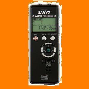 New sanyo icr-FP700D digital stereo MP3 voice recorder