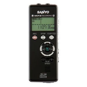 New sanyo icr-FP700D digital stereo MP3 voice recorder