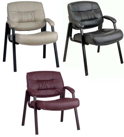 New premium leather guest reception chairs in 3 colors