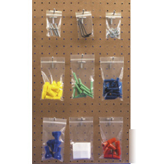 Shoplet select 2 mil reclosable poly bags w hang hole