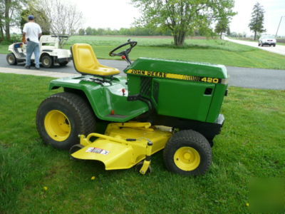 John deere 420 lawn and garden tractor / mower