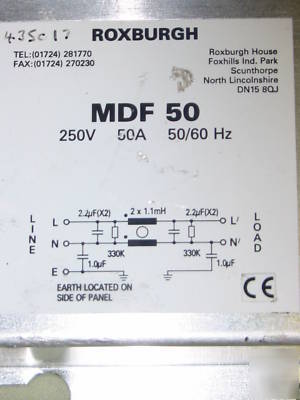 Lc filter, single phase, 240V, roxburgh #mdf 50