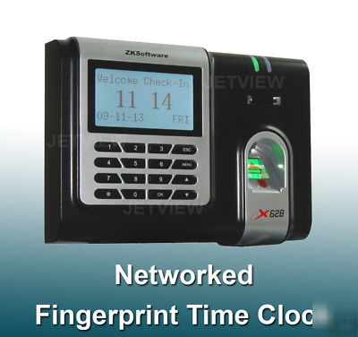 New staff fingerprint attendance time clock networked - 