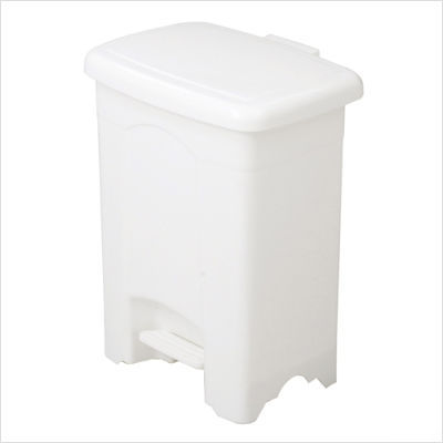 Safco products four gallon step on plastic receptacle