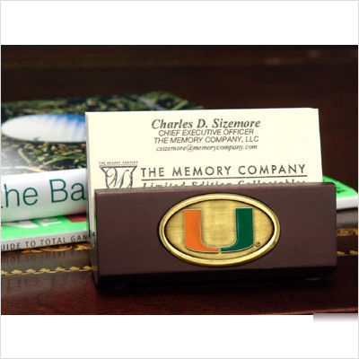 University of miami business card holder