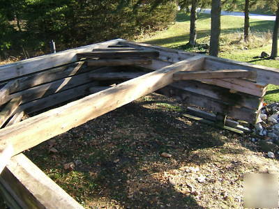 Timberframe from recycled barn beams