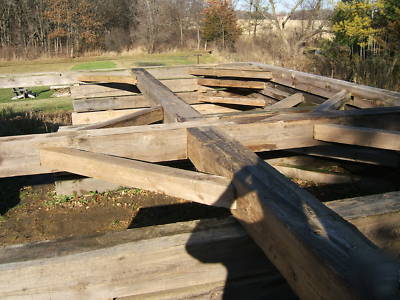 Timberframe from recycled barn beams