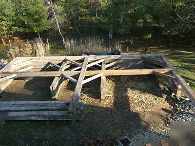 Timberframe from recycled barn beams