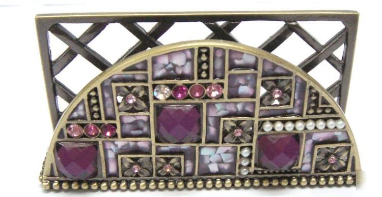 Arch shaped victorian business card holder