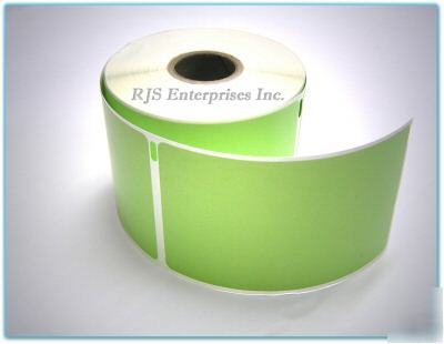  24 rl green shipping labels, compatible w/dymo 30256 