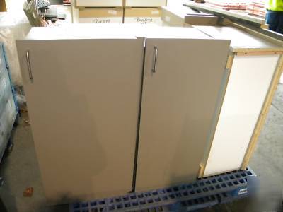 Cabinets: used 8 pieces, lt. grey-excellent condition