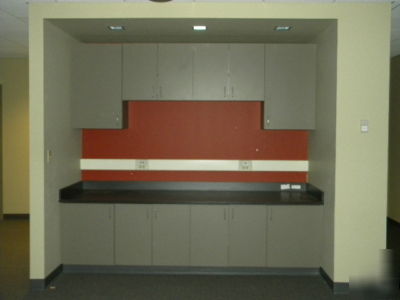 Cabinets: used 8 pieces, lt. grey-excellent condition