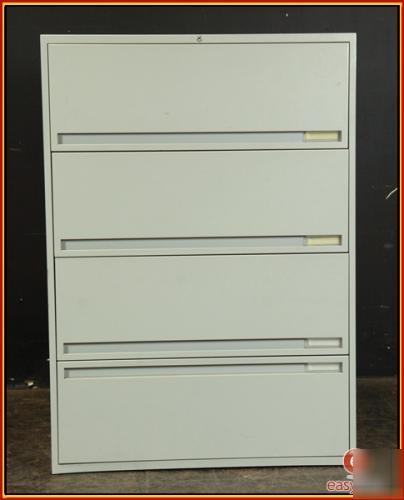 Storwal (4) drawer lateral gray metal filing cabinet