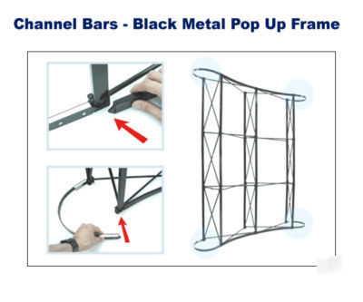 Trade show display booth 10' pop up display free prints