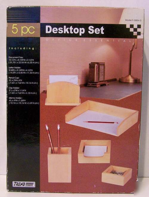  office essentials 5 pc. desktop set by trend setter