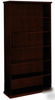 Bookcase dark wood veneer office furniture book shelf 