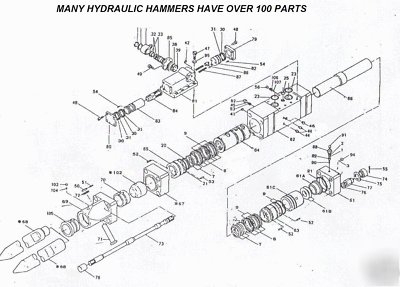 Arrowhead rockdrill hydraulic hammer/breaker- usa made