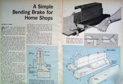 Build a simple sheet-metal bending brake 1962 howtoplan