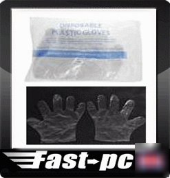 Disposable plastic gloves (20-glove pack)