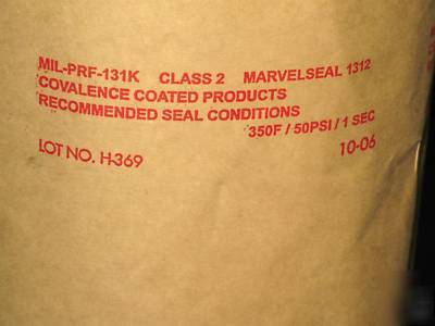 Mil-prf-131K marvelseal covalence coated foil paper