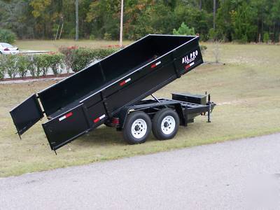 New 6 x 12 6 ton dump trailer carry on pickup truck van