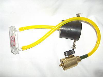 Dwyer mmf-2 air and gas flowmeter w/tubes, valves
