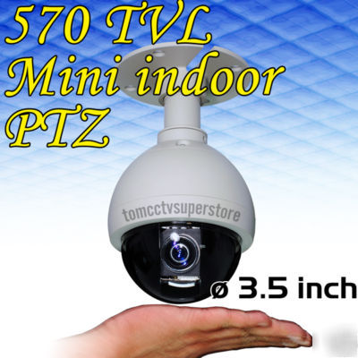 Hi speed 570TVL cctv 10X optical indoor mini ptz camera