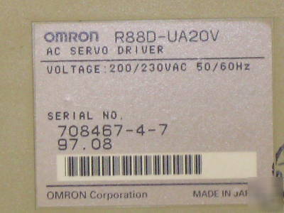 Omron R88D-UA20V ac servo driver omron R88DUA20V drive