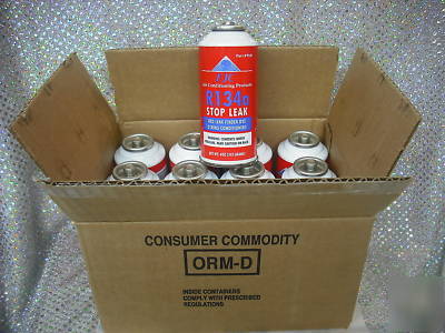 R134A stop leak 4 oz. can w/ red leak finder dye