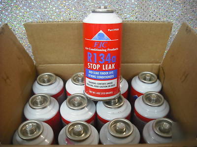 R134A stop leak 4 oz. can w/ red leak finder dye