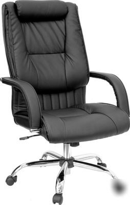 Black leather executive chair office free shipping