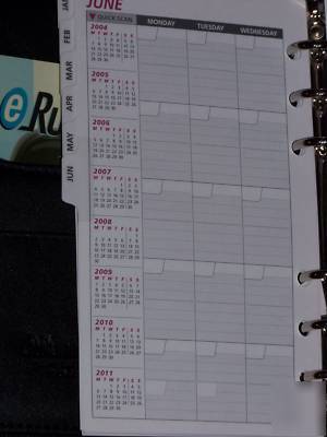 Dayrunner erunner tabbed multi-year calendar directory 