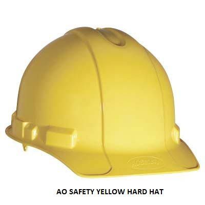 New ao safety XLR8 4 pt pinlock yellow hard hat helmet * 