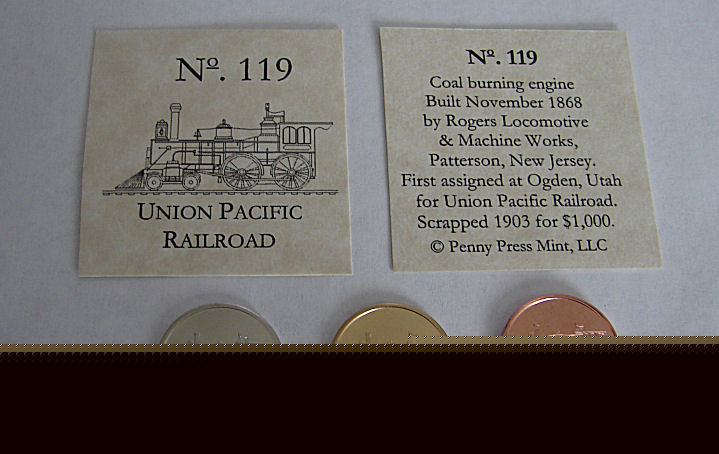 Union pacific railroad train set of 3 golden spike utah