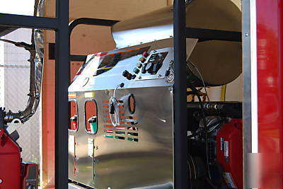 Enclosed trailer mounted pressure washer, hot, cold