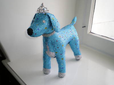 Unique crystal dog mannequin 