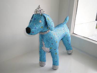 Unique crystal dog mannequin 