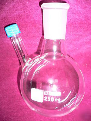 2-neck round bottom flask, 250ML, 24/40, angled inlet 