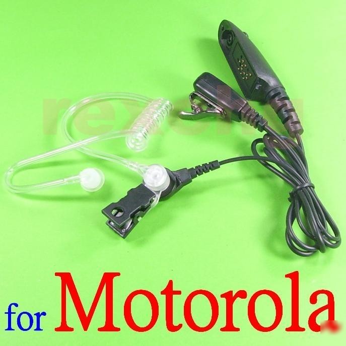 Covert tube earphone mic for motorola GP340 GP380