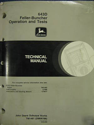 John deere 643D feller buncher o&t technical manual