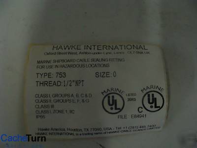 New hawke 753 cable gland/connector 