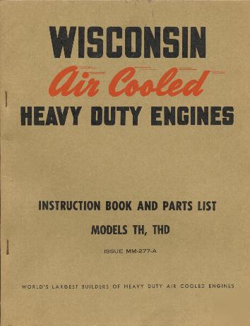 Wisconsin engine instruction parts list manual th thd