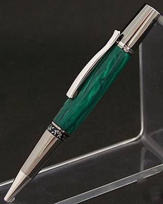 Malachite tru-stone elegant beauty ballpoint pen