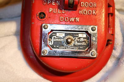 Antique samson fire alarm box apparatus 